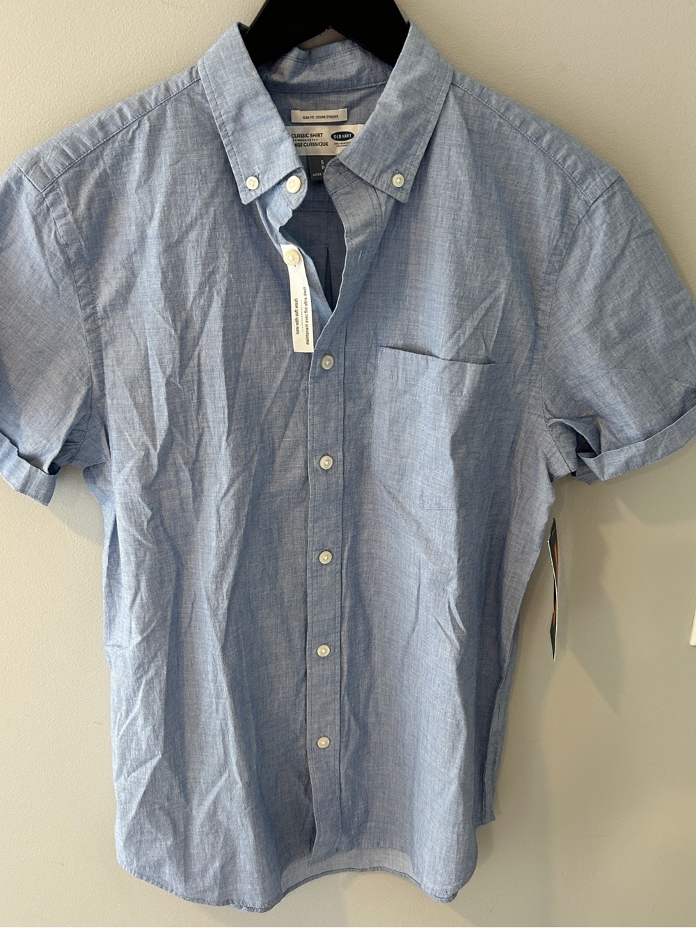 Old Navy Short-Sleeve Button-Down Shirt - Light Blue NWT